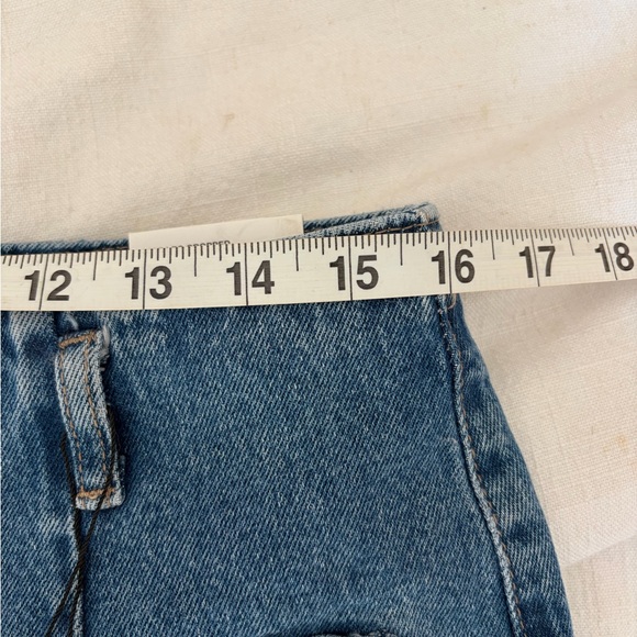 NWT Zara Wide Leg Cropped Blue Jean - Picture 6 of 7